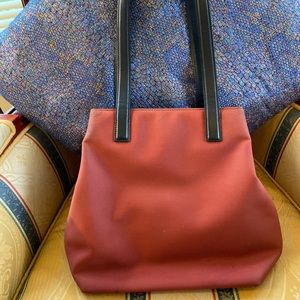 Vintage COACH Twill & Leather Tote Bag Purse 7411